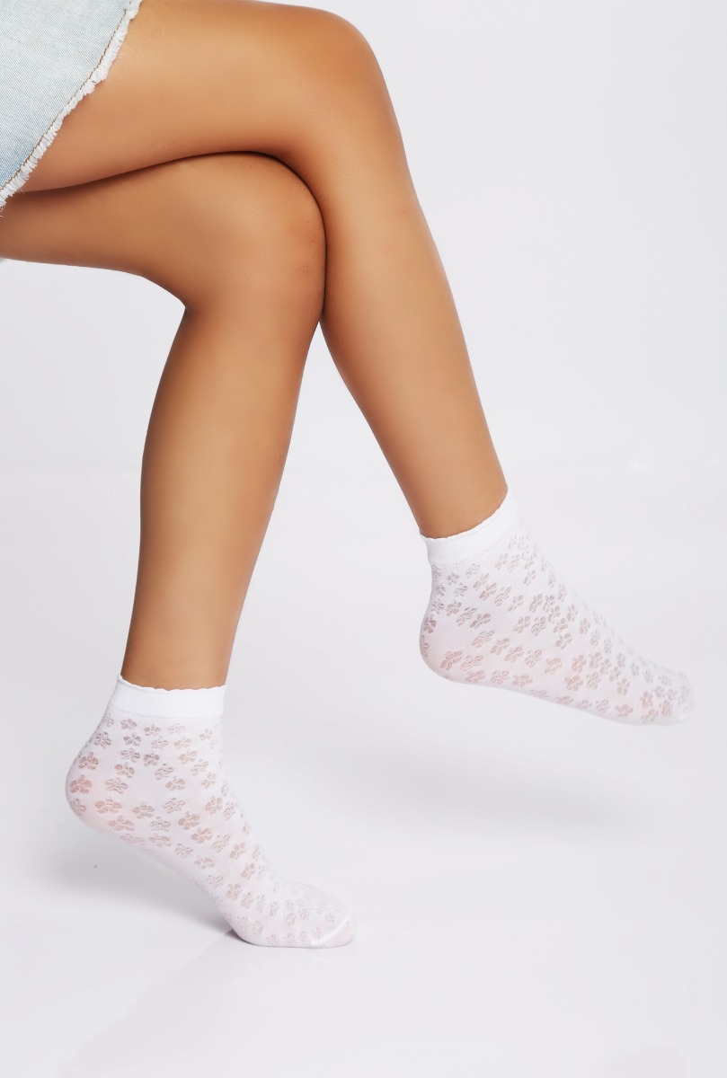 Girl"s Papatya Ankle High White