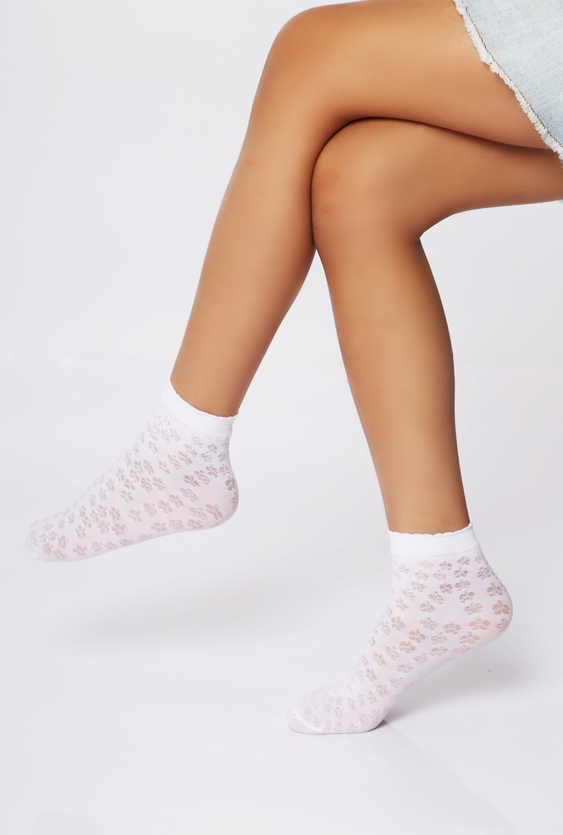 Girl"s Papatya Ankle High White