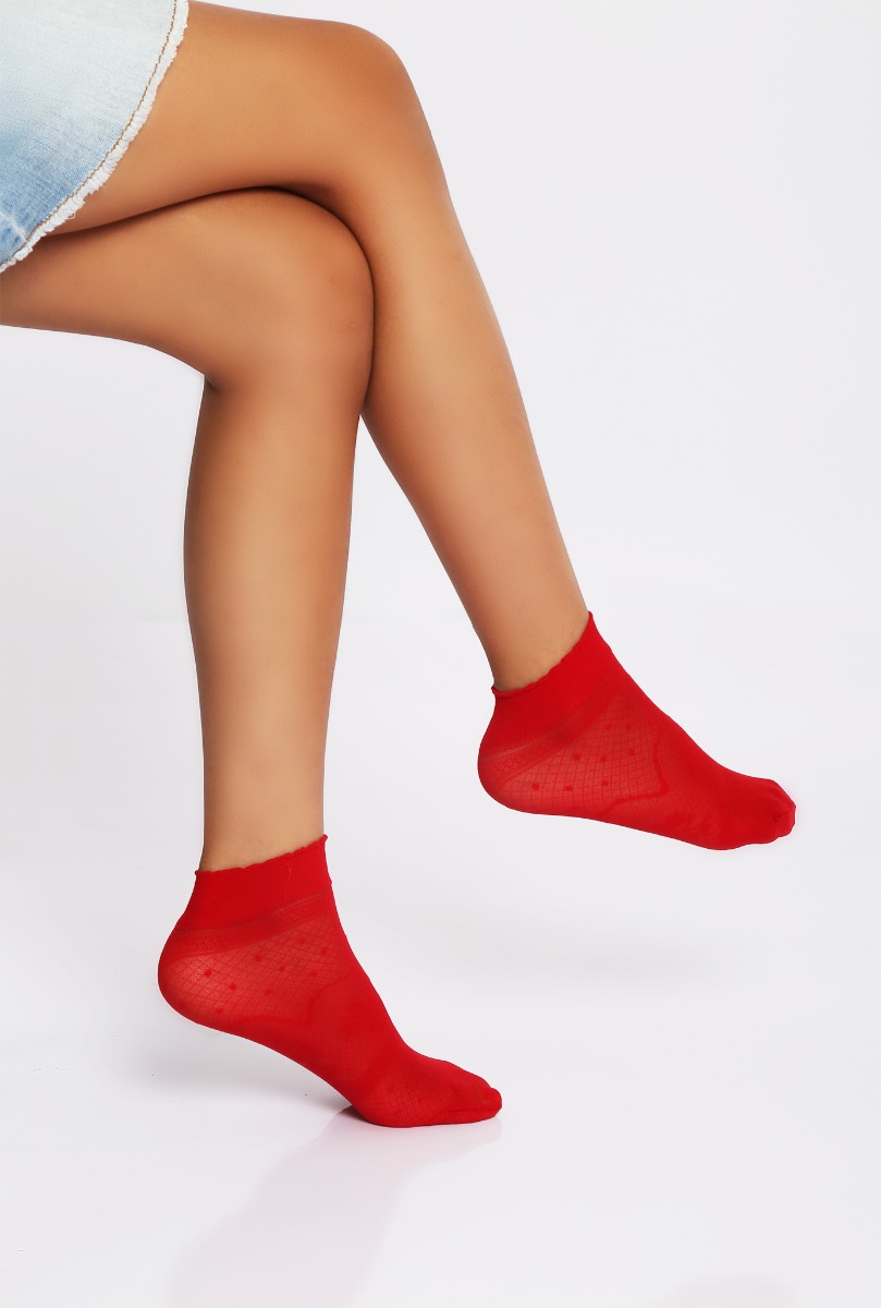 Girl"s Petunya Ankle High Red