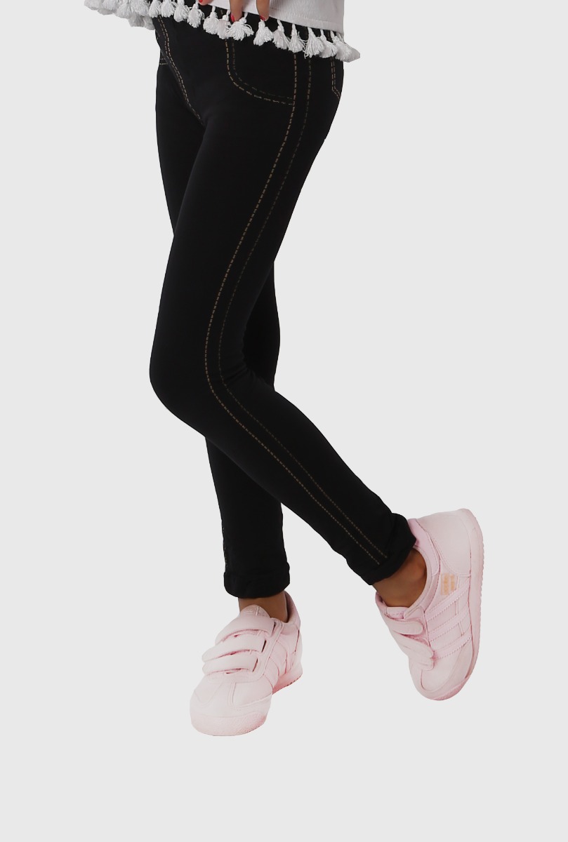 Girl"s Semi Jeans Legging Black