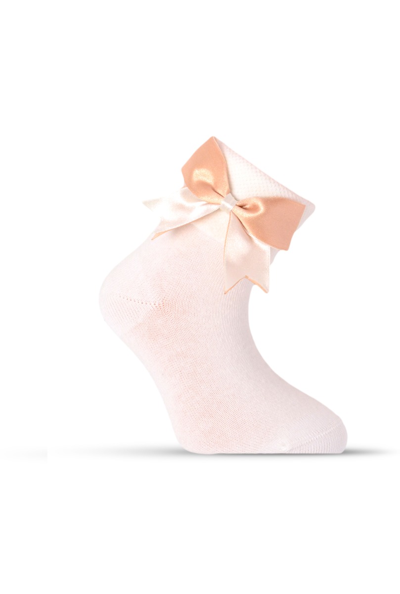 Girl"s Turn Cuff Sock White