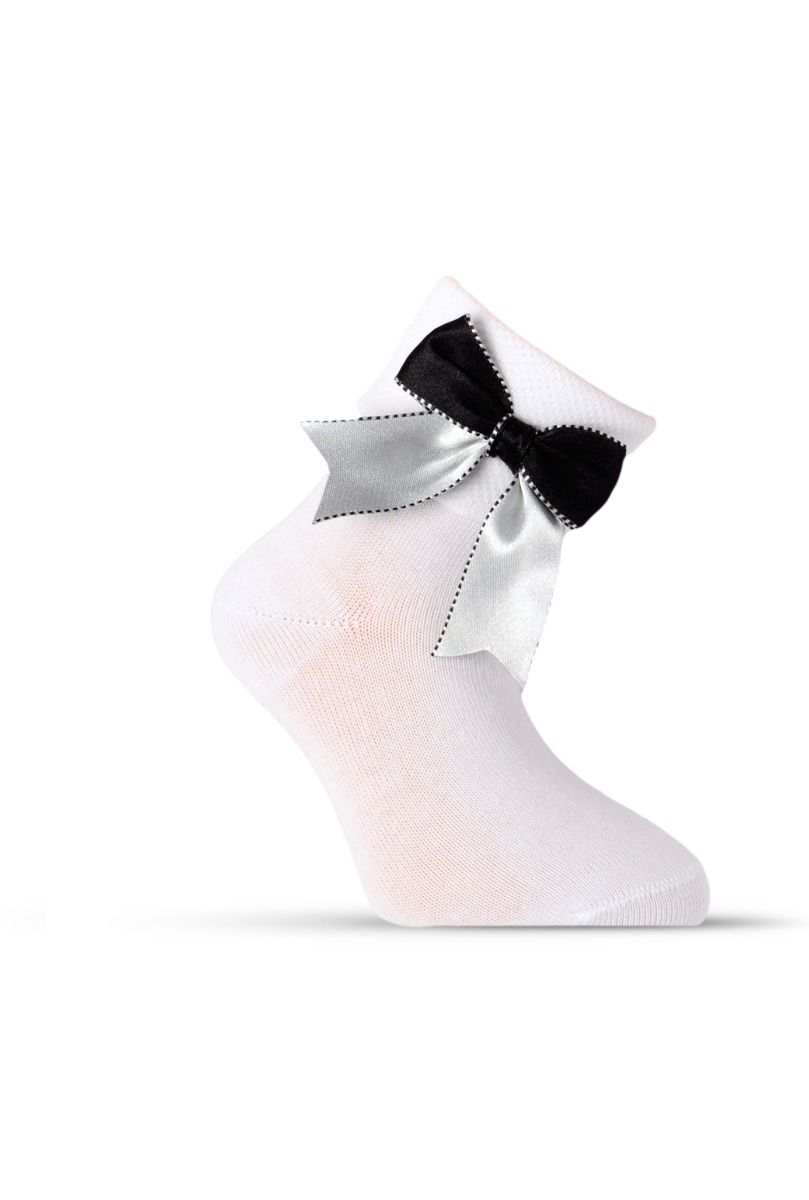 Girl"s Turn Cuff Sock White