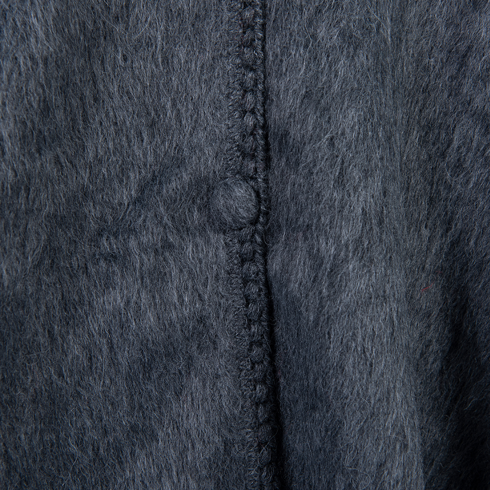 Grey poncho coat