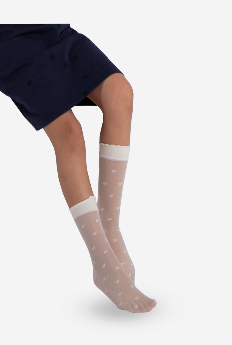 Kalp Girls Ankle High Cream