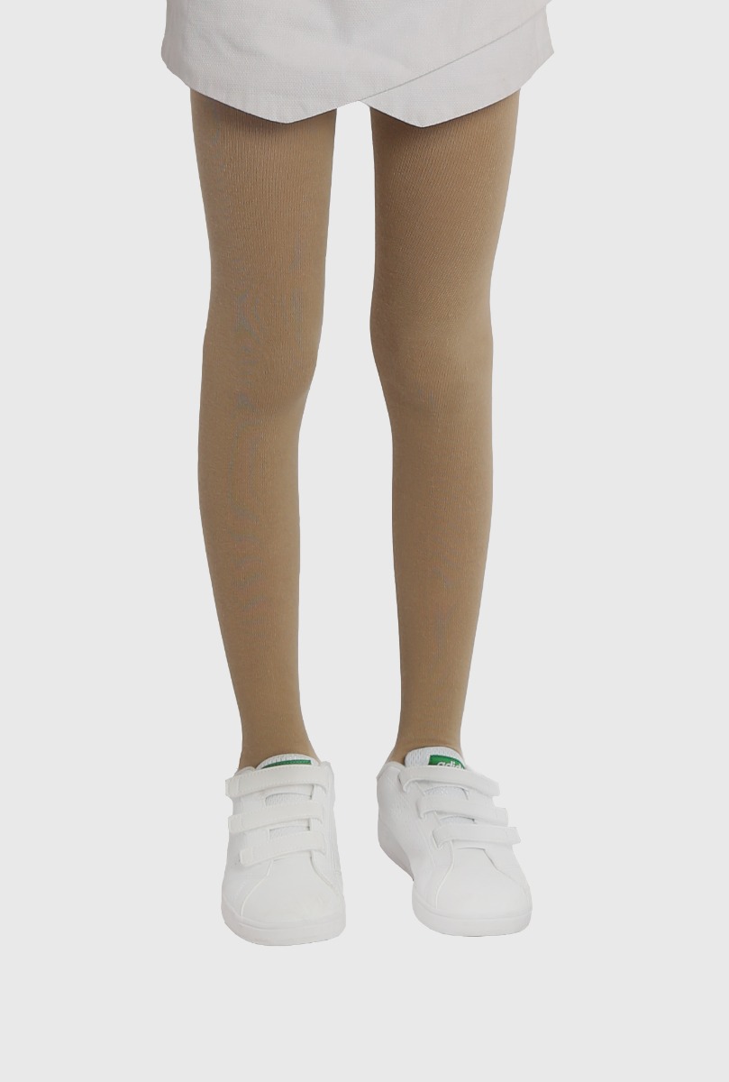 Kid"s Thick Cotton Tight Beige