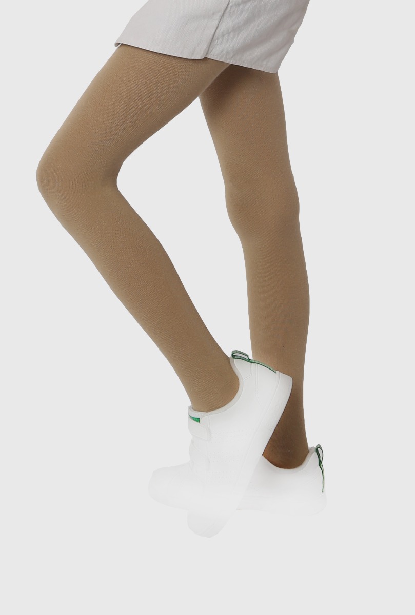 Kid"s Thick Cotton Tight Beige