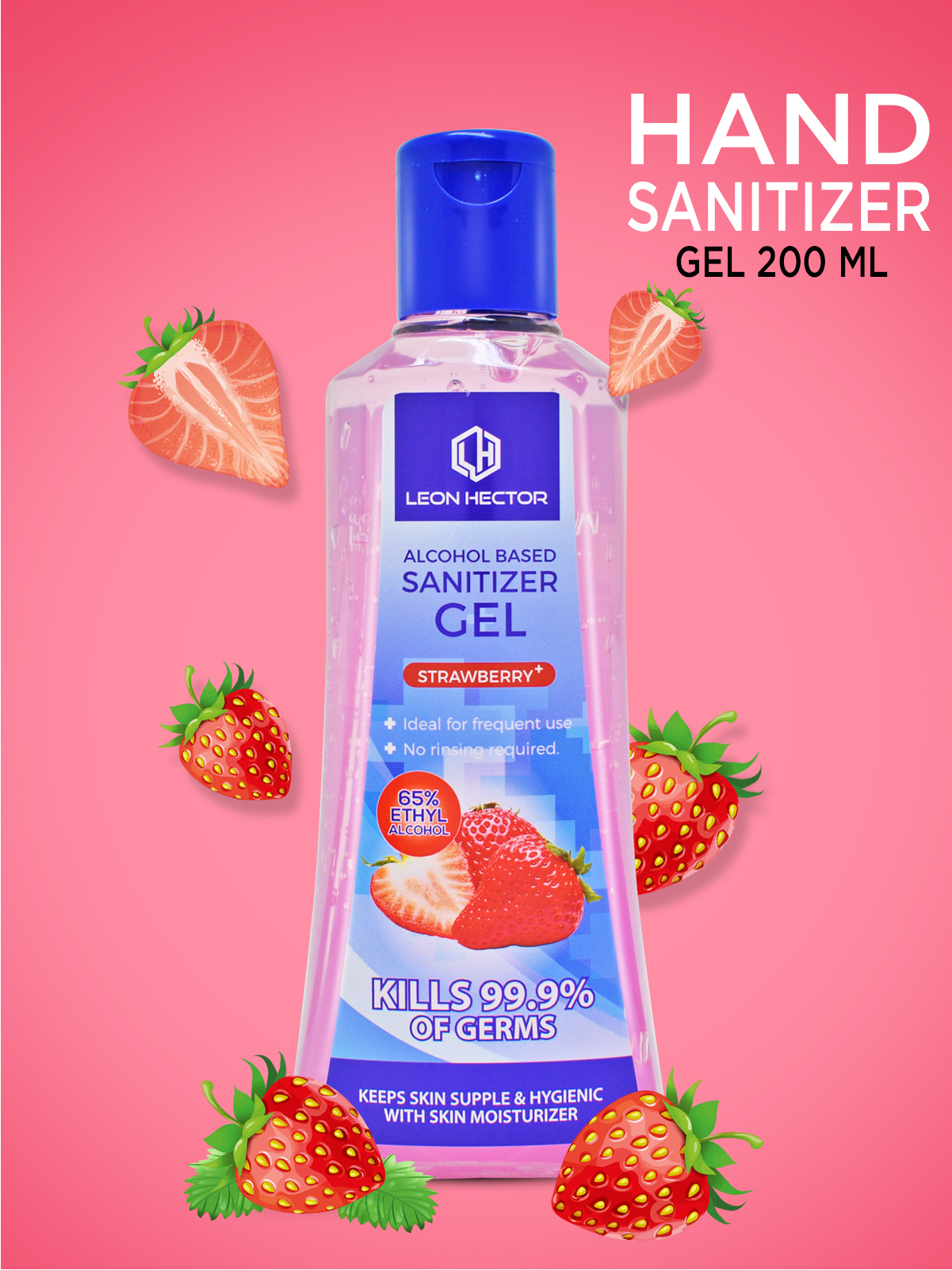 Leon Hector Sanitizer Gel Strawberry Plus