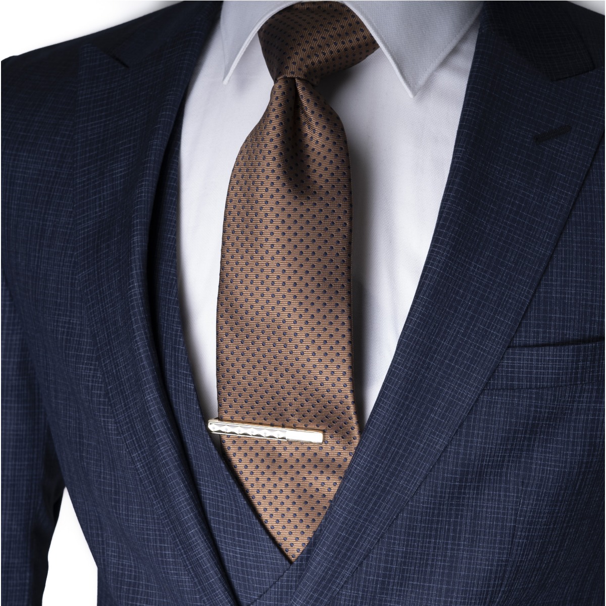 Men"s Textured 3 Piece Suit Navy