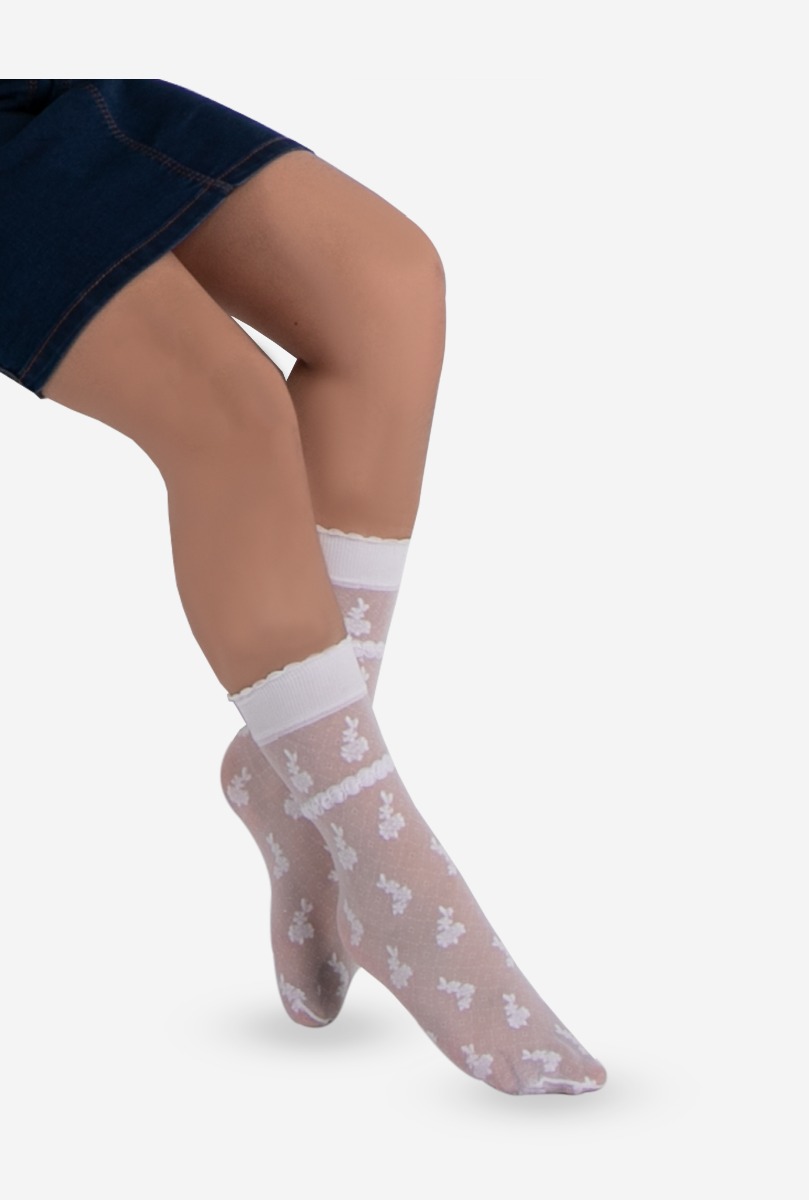 Orchid Girls Ankle Hıgh White