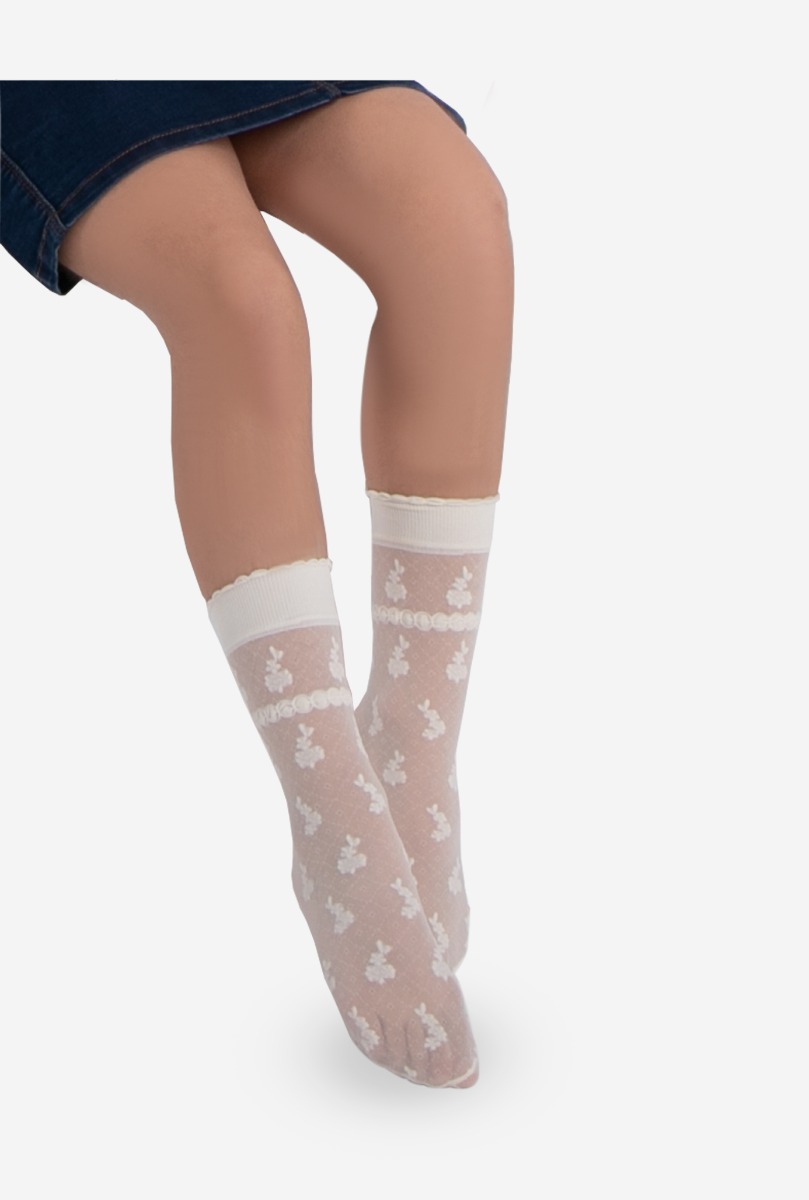 Orchid Girls Ankle Hıgh cream