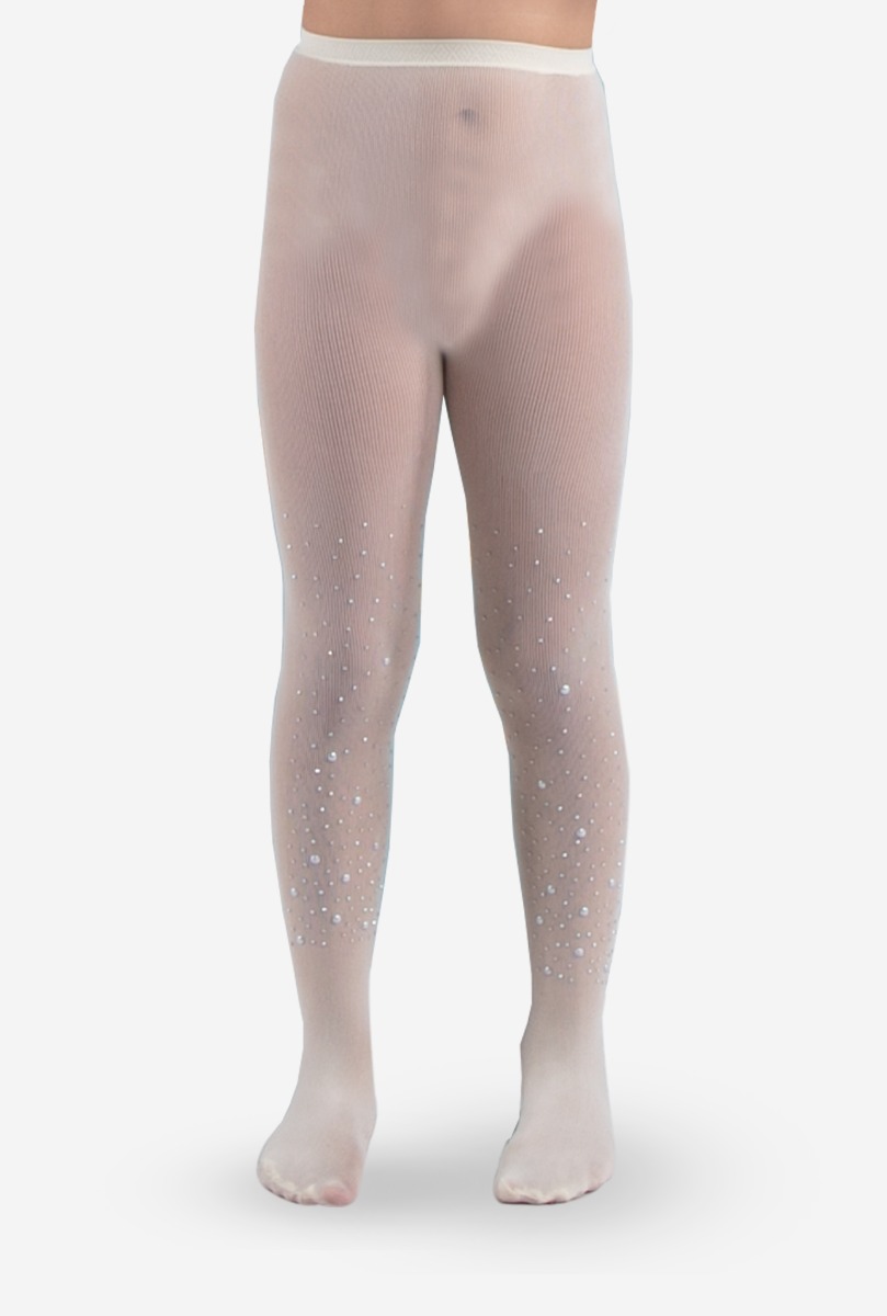 Pearl Girls Fishnet Tight Off-White