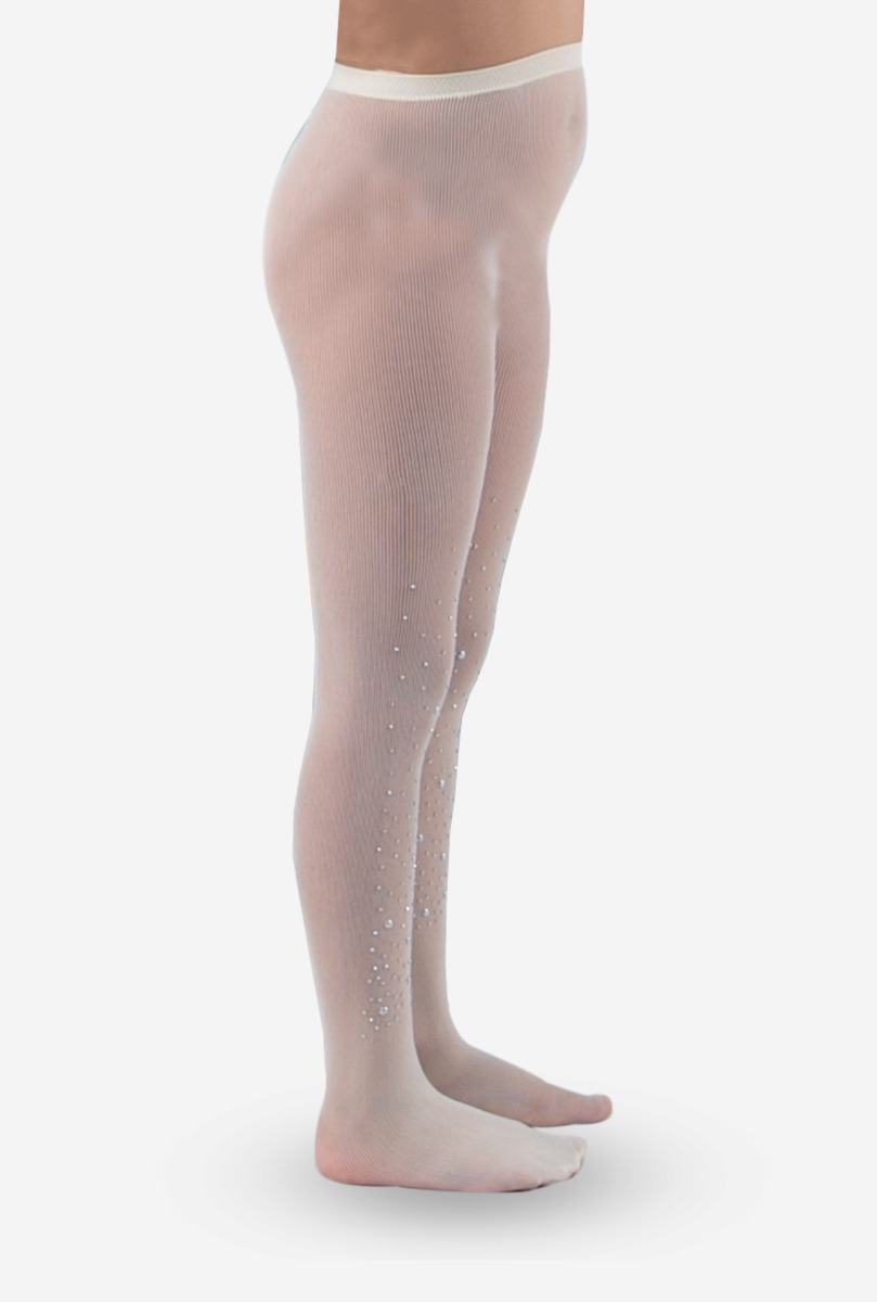 Pearl Girls Fishnet Tight Off-White