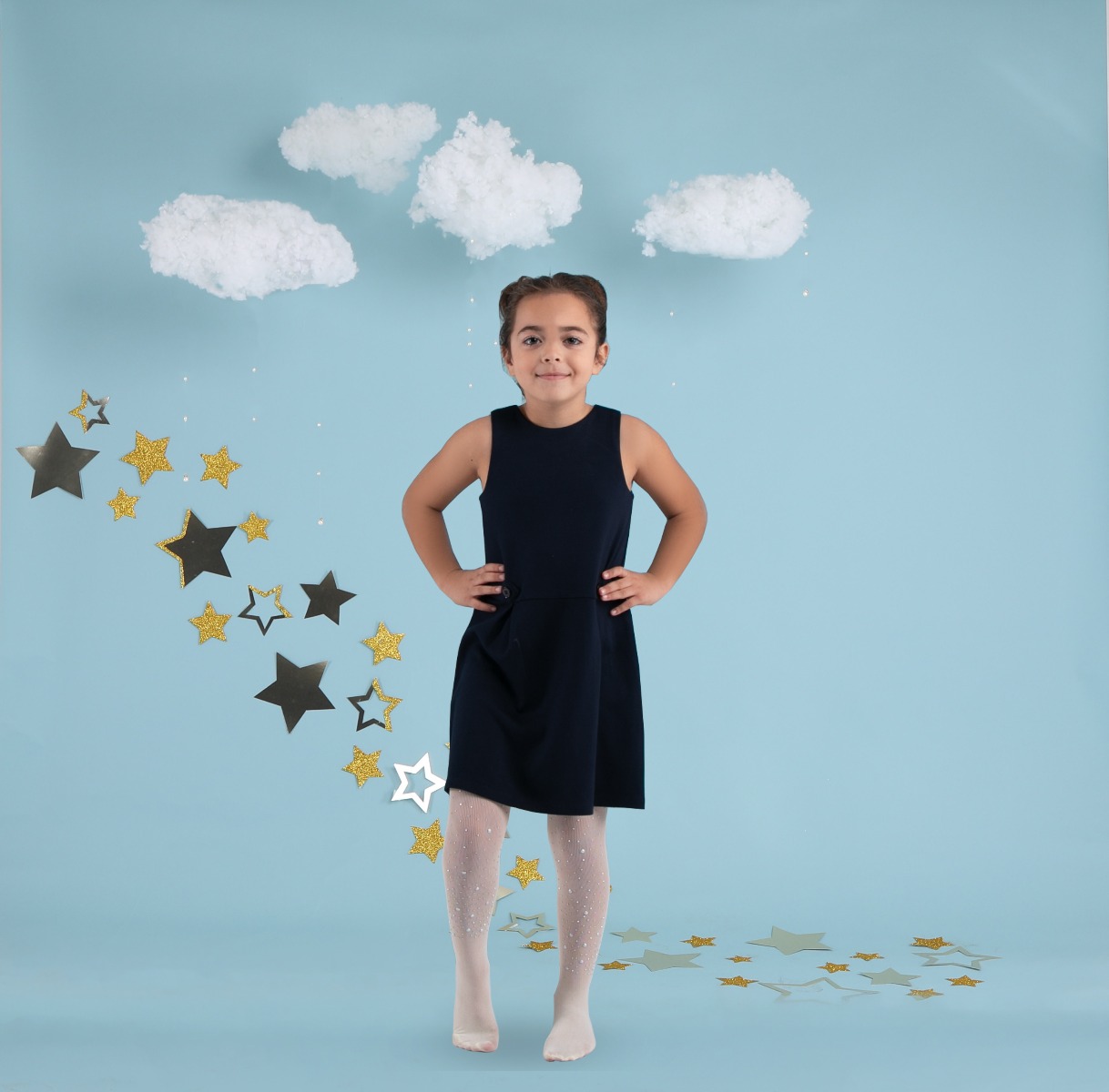 Pearl Girls Fishnet Tight Off-White