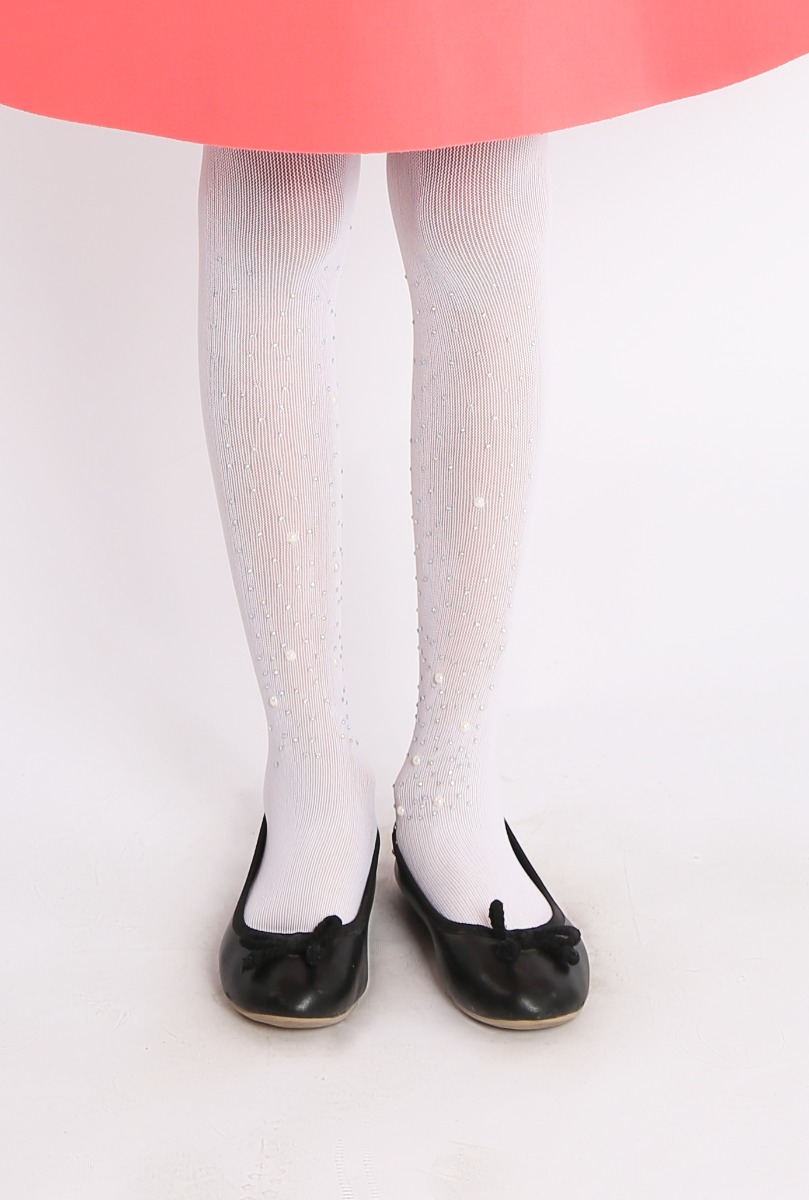 Pearl Girls Fishnet Tight White