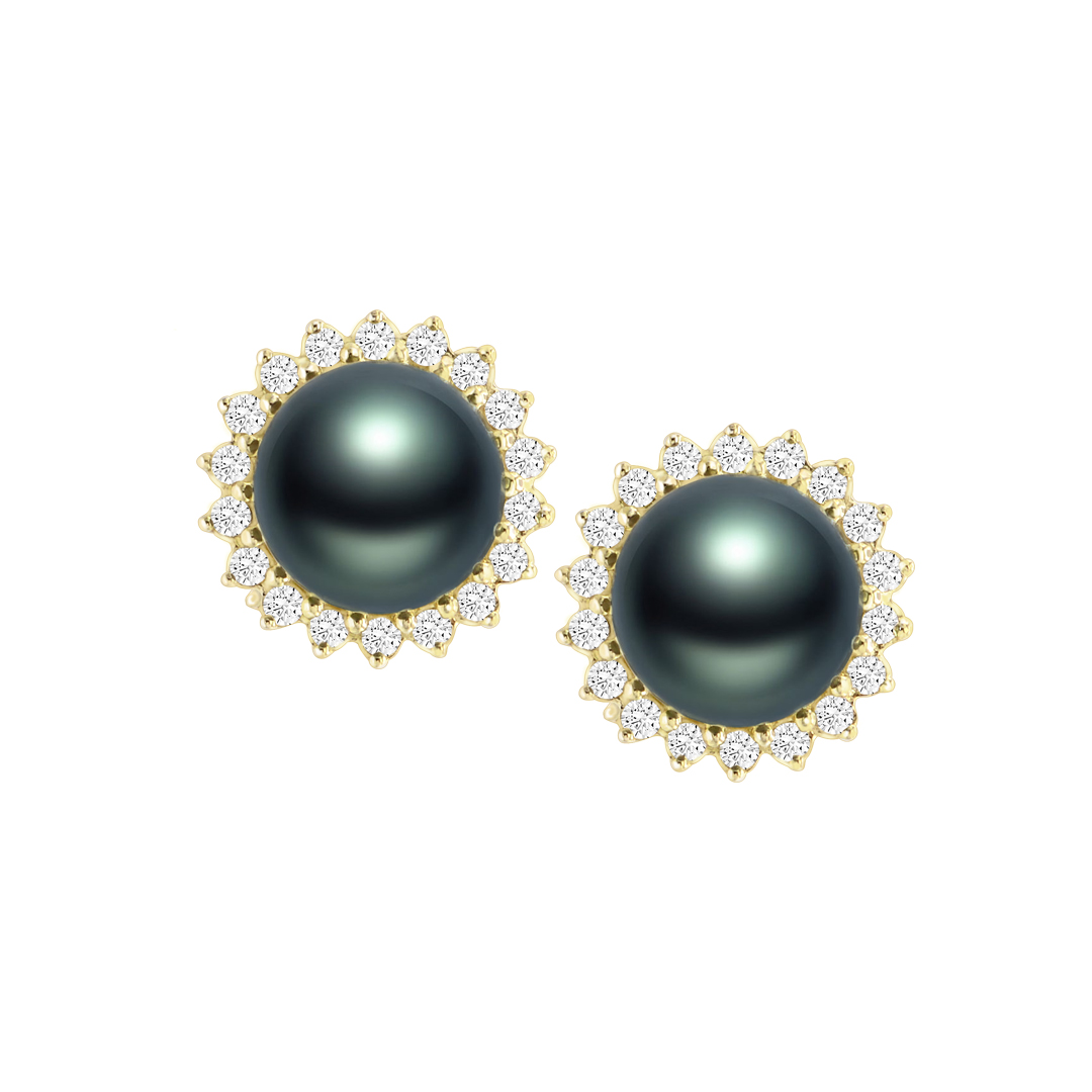 Pearl and Diamond Earrings-O04150