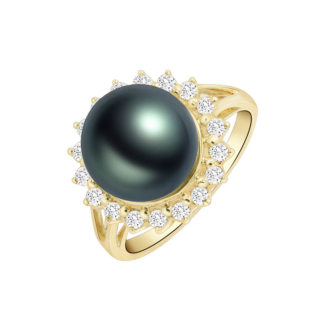 Pearl and Diamond Ring-O04224