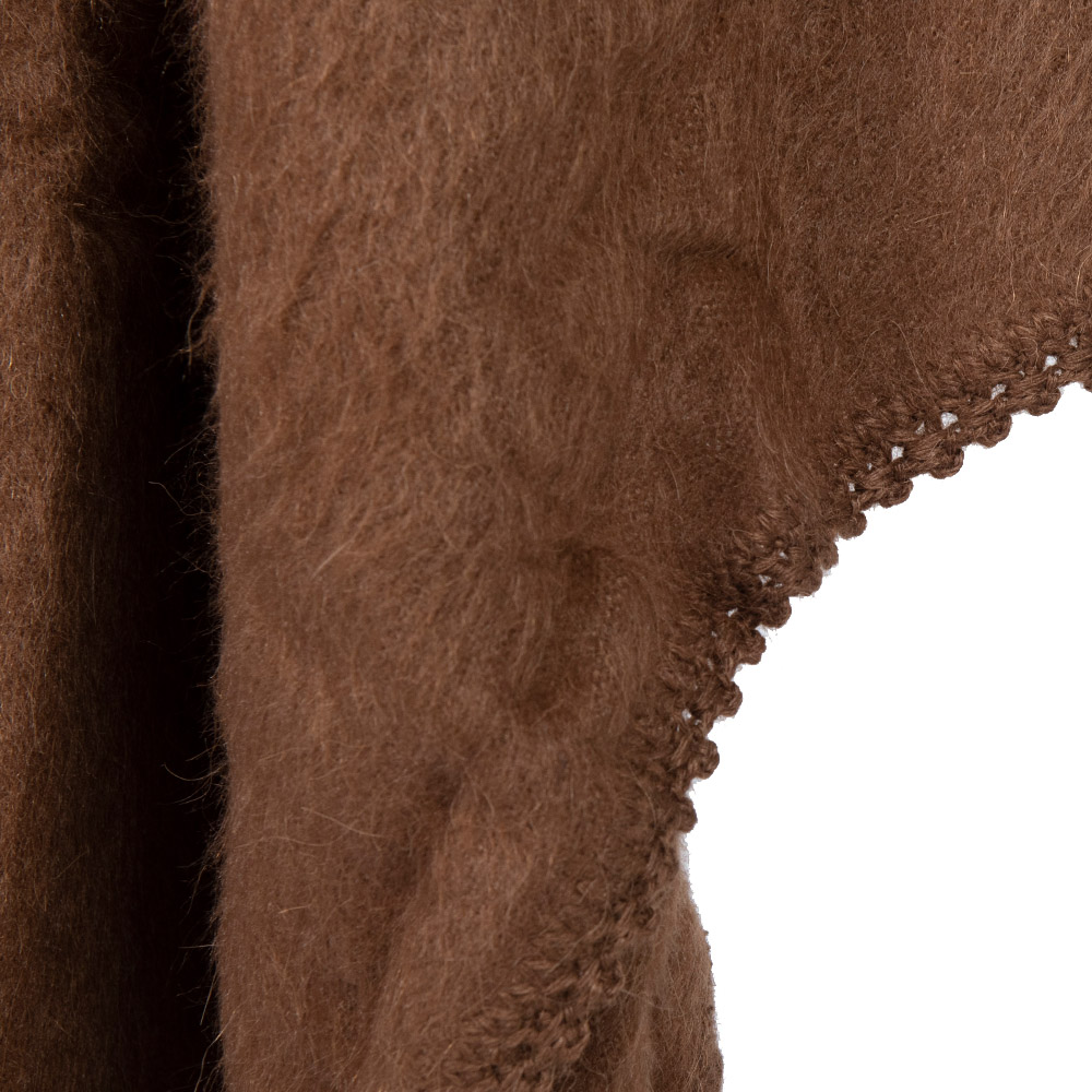 Poncho coat brown with buttons