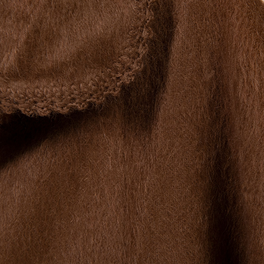 Poncho coat brown with buttons