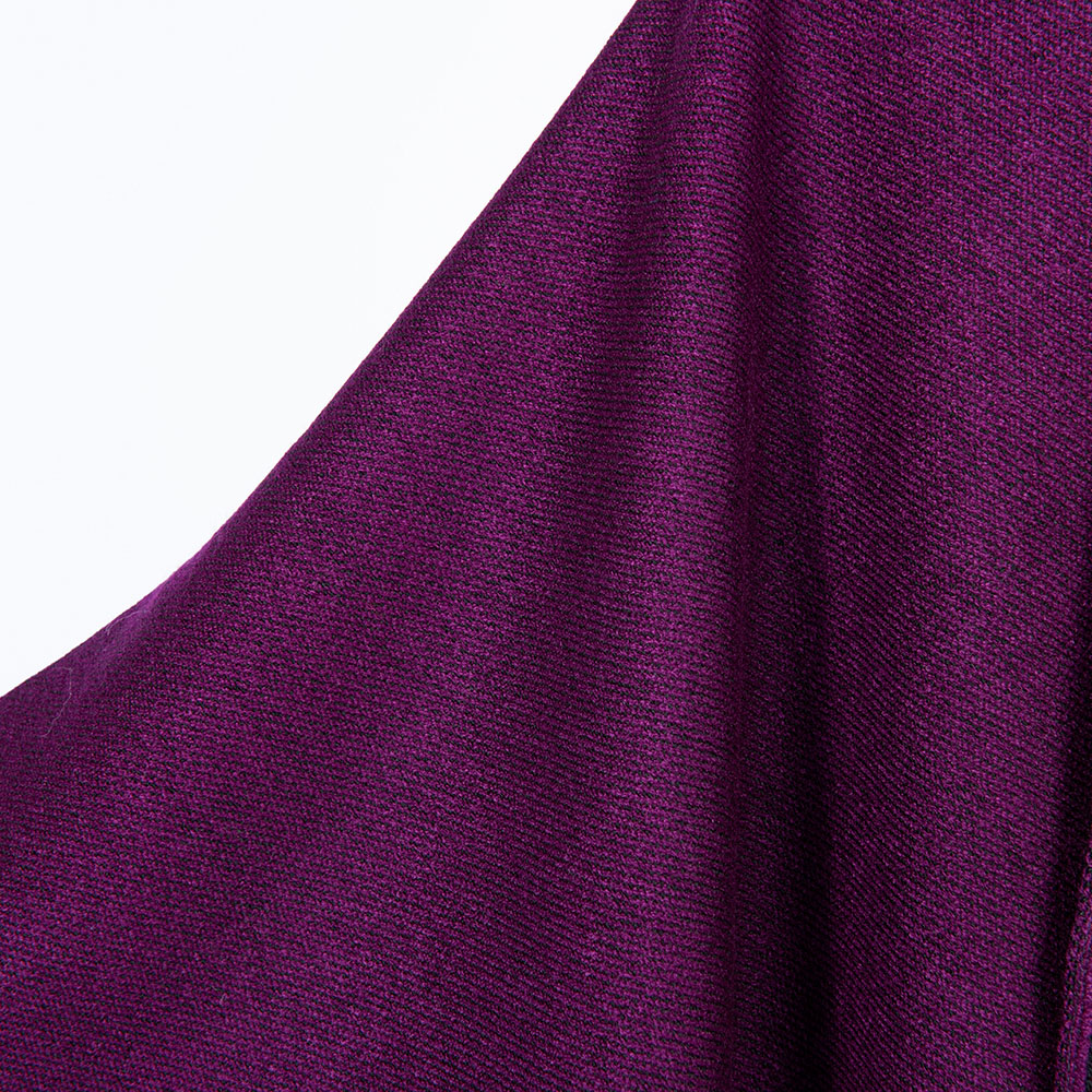 Poncho double color handmade lama wool black and purple