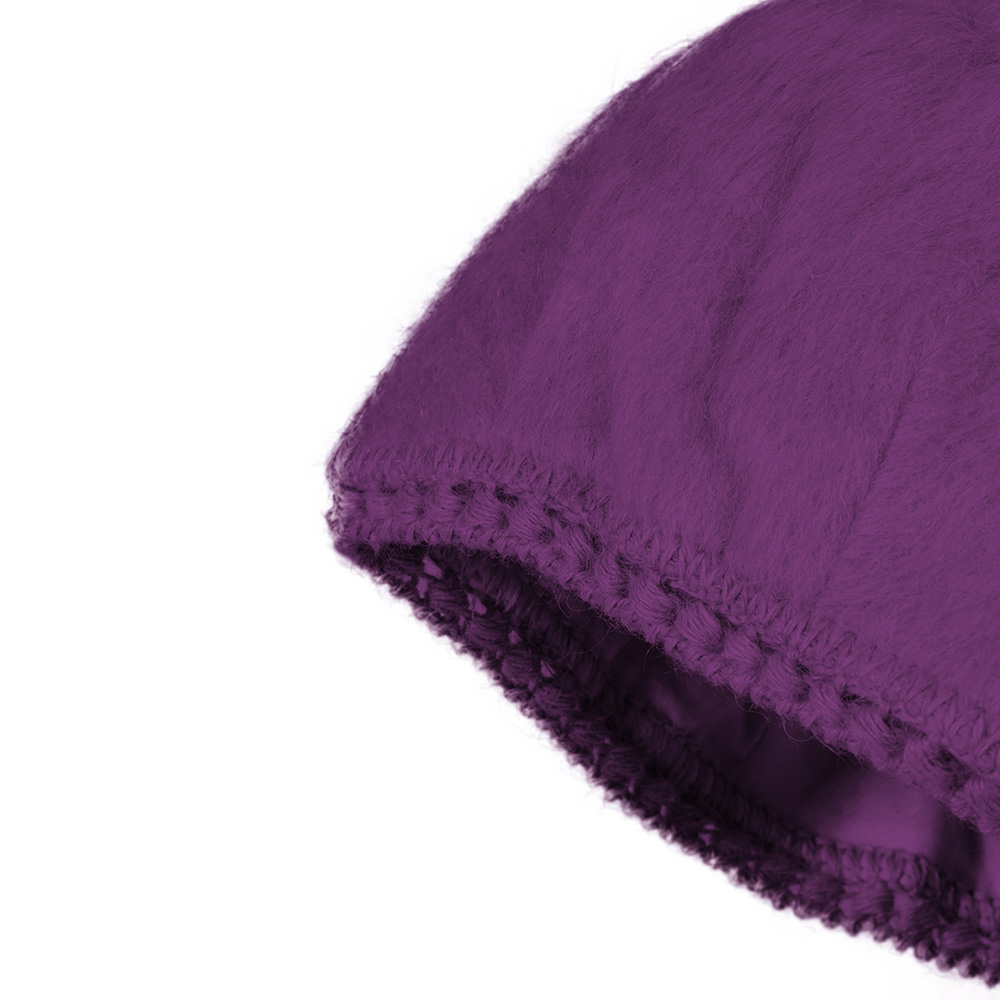 Purple beret wool hat