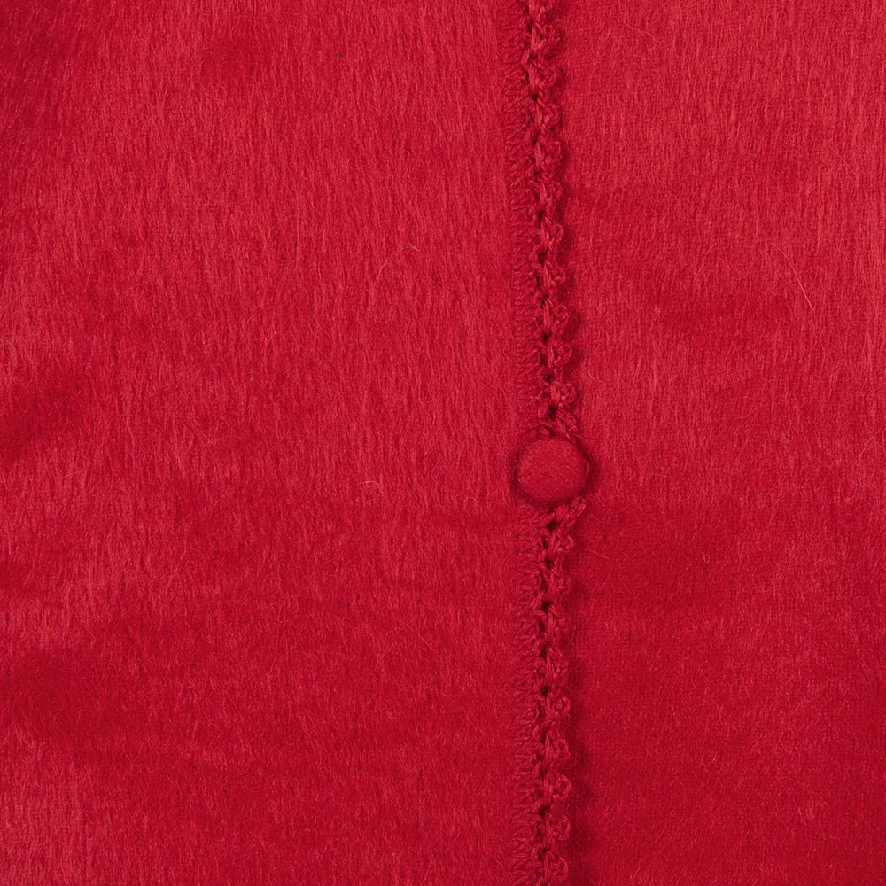 Red poncho coat