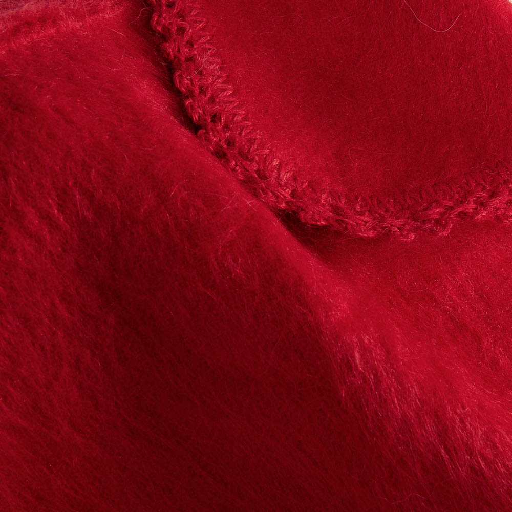 Red poncho coat