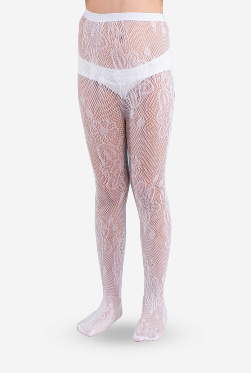 Rosas Girls Fishnet Tight Off White
