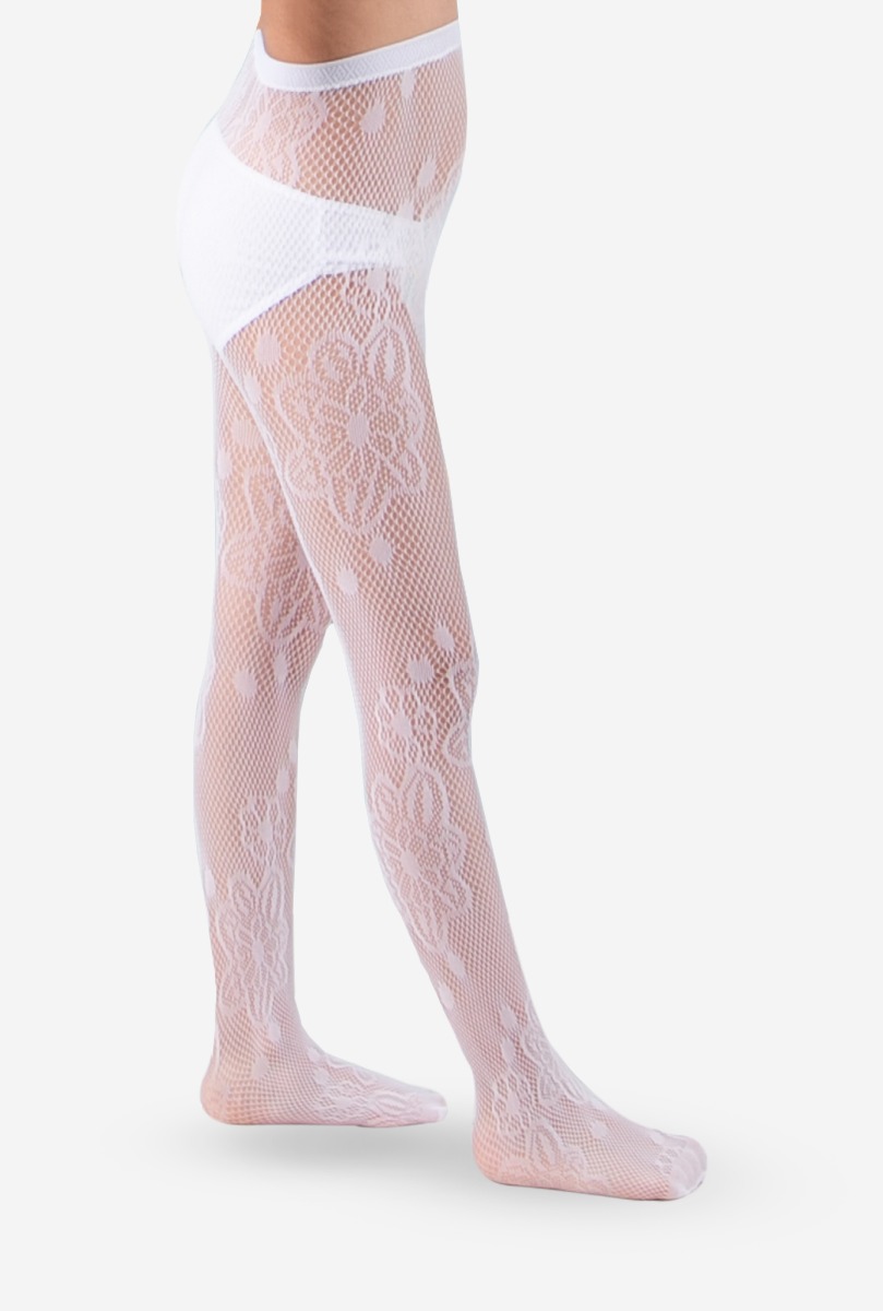 Rosas Girls Fishnet Tight Off White