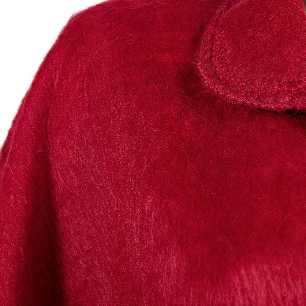 Wool poncho red coat