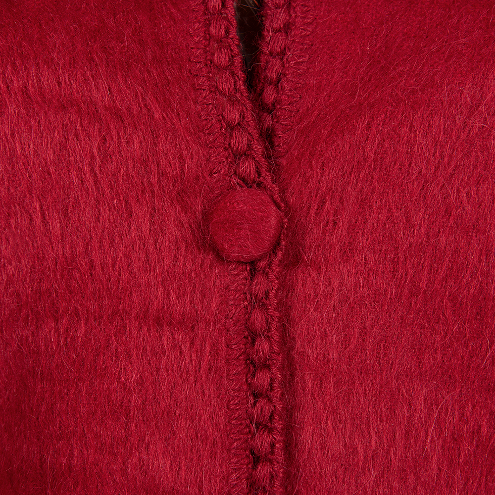 Wool poncho red coat