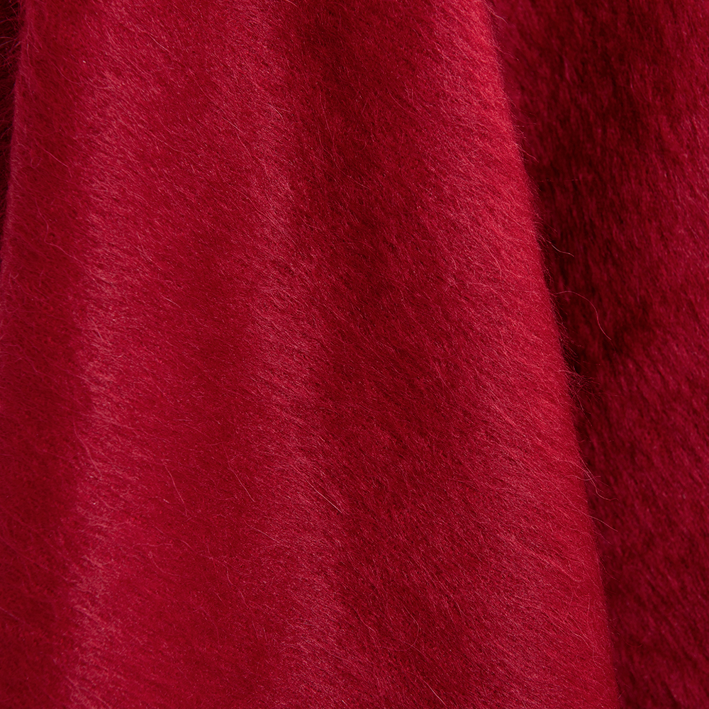 Wool poncho red coat