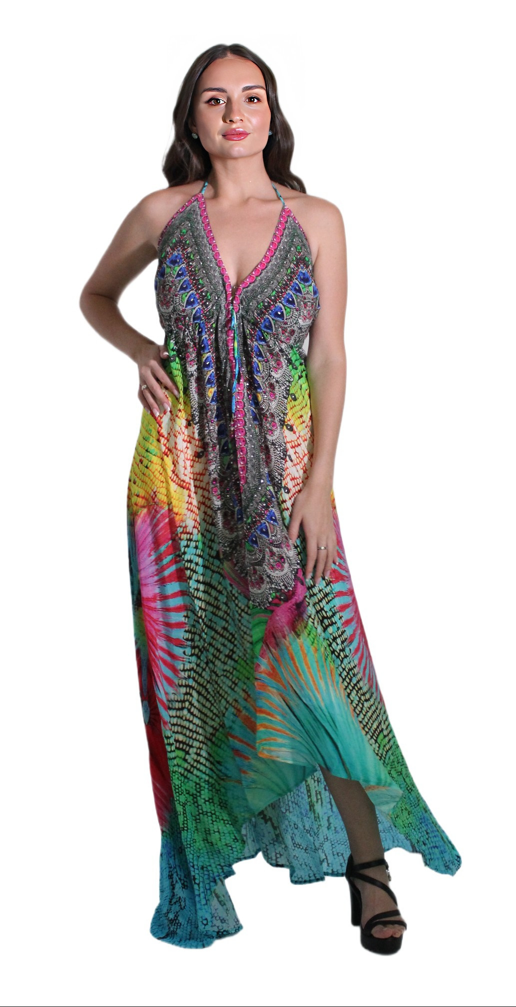 Women Woven Style Hi Low Dress AFTERSHOCK LONDON 