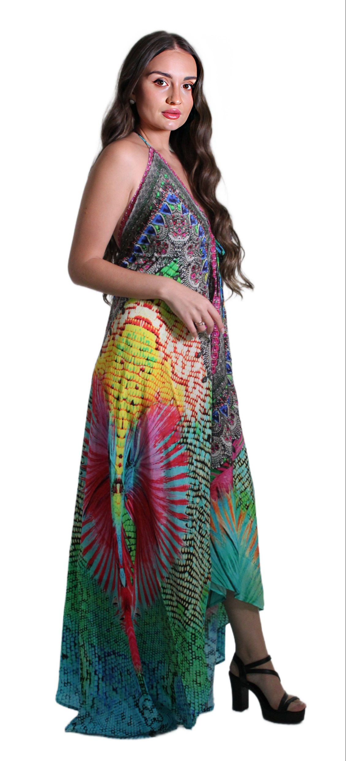 Women Woven Style Hi Low Dress AFTERSHOCK LONDON 