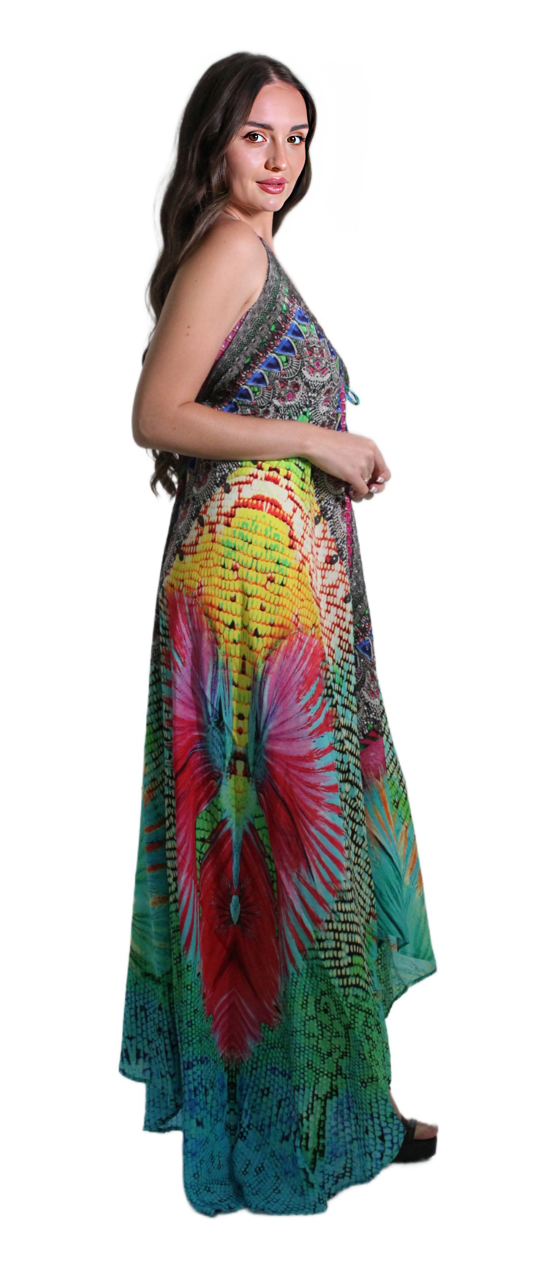 Women Woven Style Hi Low Dress AFTERSHOCK LONDON 