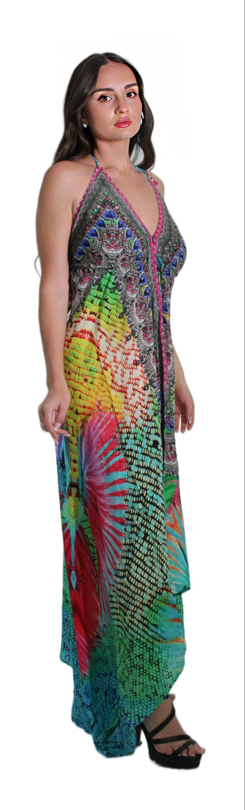 Women Woven Style Hi Low Dress AFTERSHOCK LONDON 