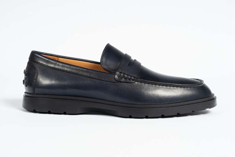 Navy Penny Soft Loafer