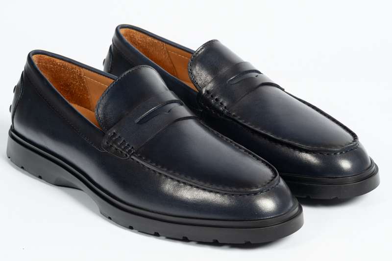 Navy Penny Soft Loafer