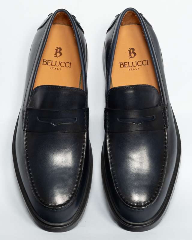 Navy Penny Soft Loafer