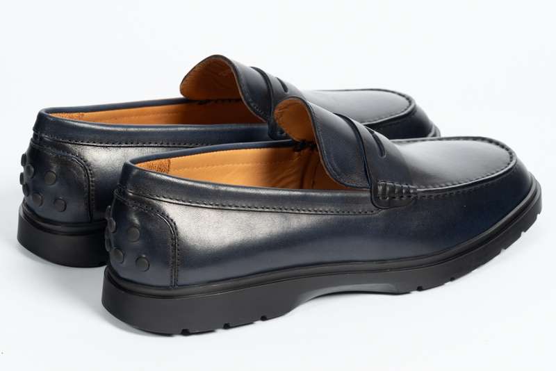Navy Penny Soft Loafer