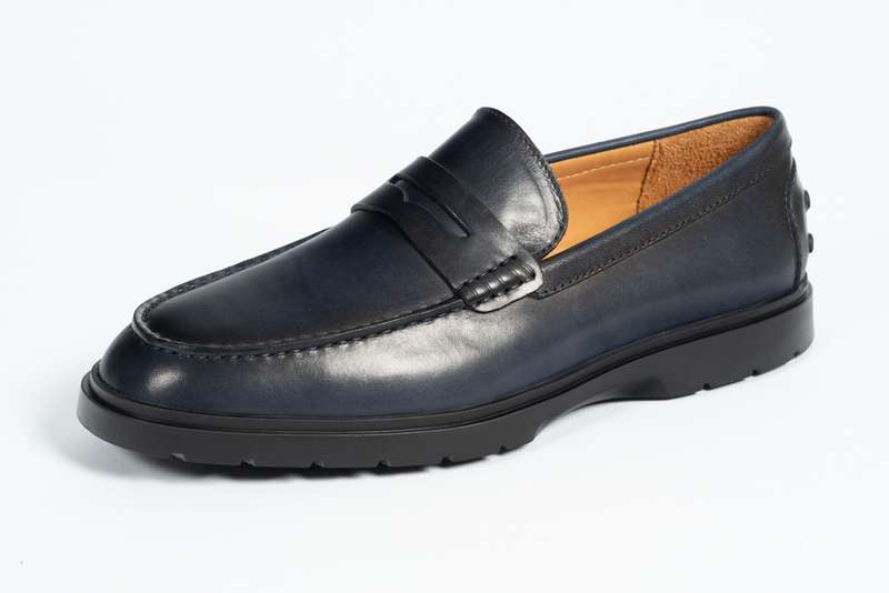 Navy Penny Soft Loafer