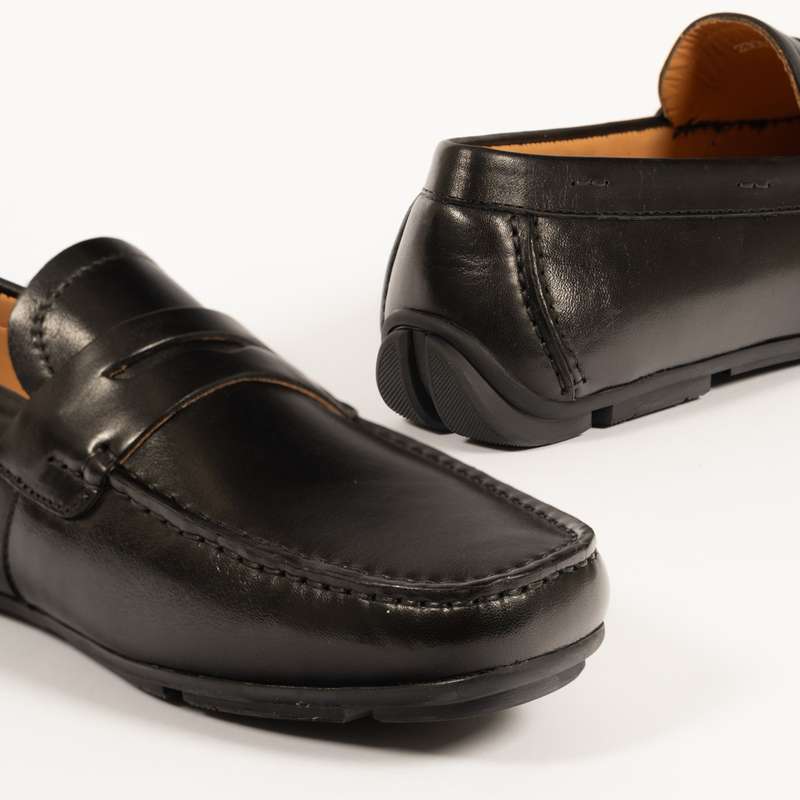 Black Penny Soft Moccasin