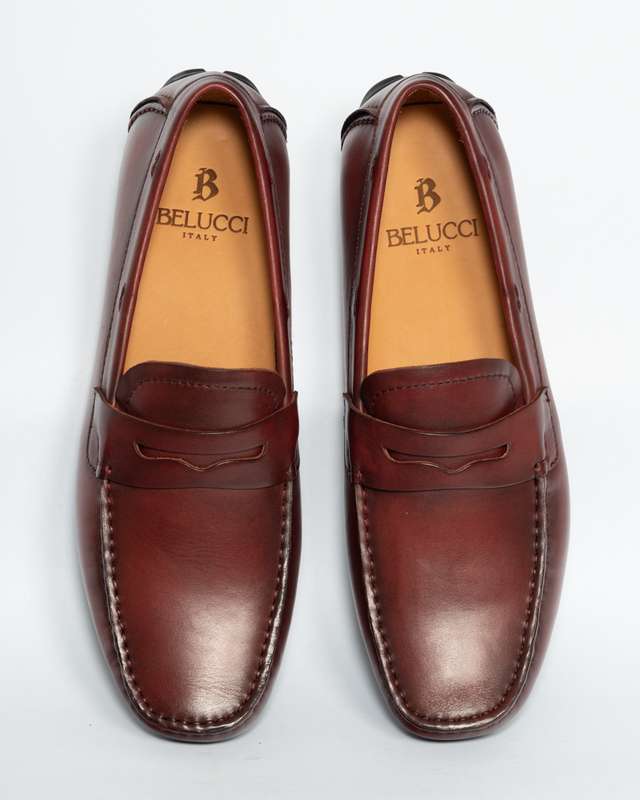 Maroon Penny Soft Moccasin