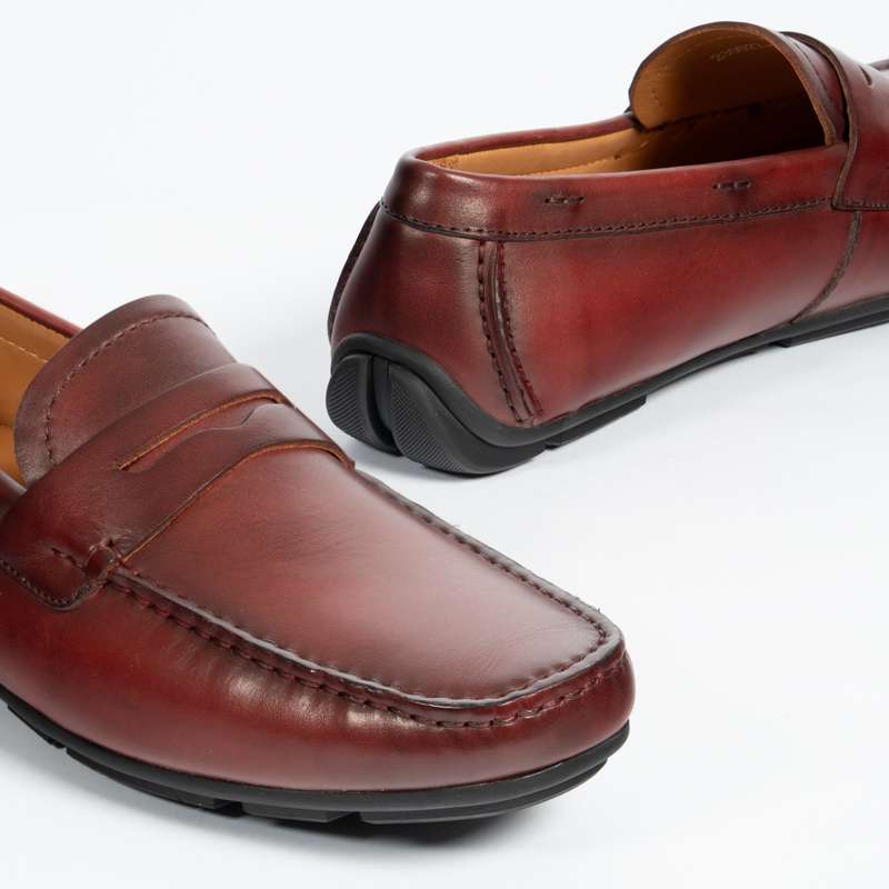 Maroon Penny Soft Moccasin