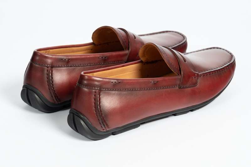 Maroon Penny Soft Moccasin