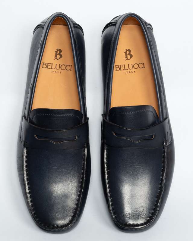 Navy Penny Soft Moccasin