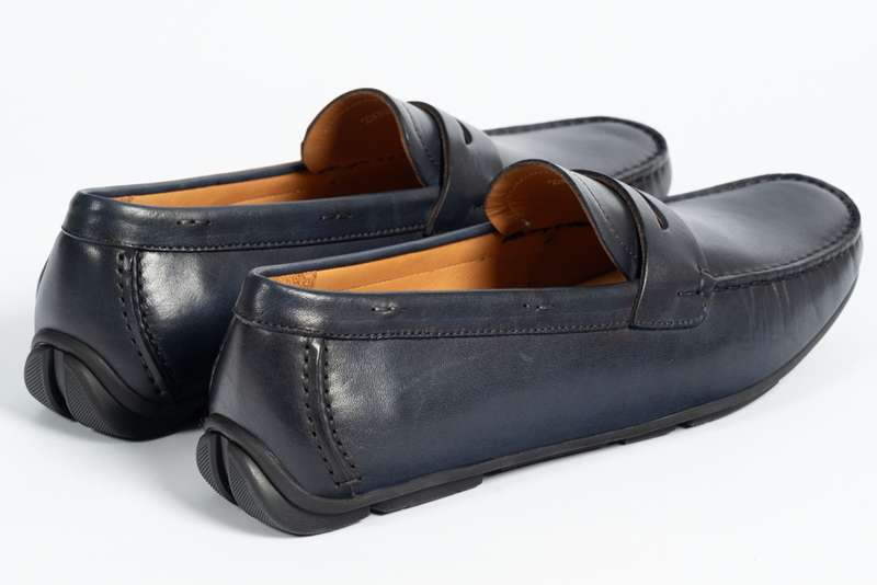Navy Penny Soft Moccasin
