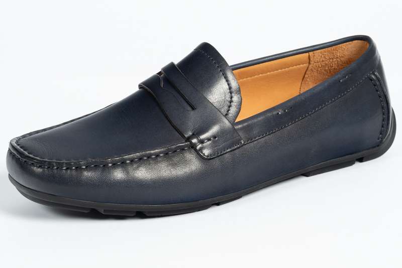 Navy Penny Soft Moccasin