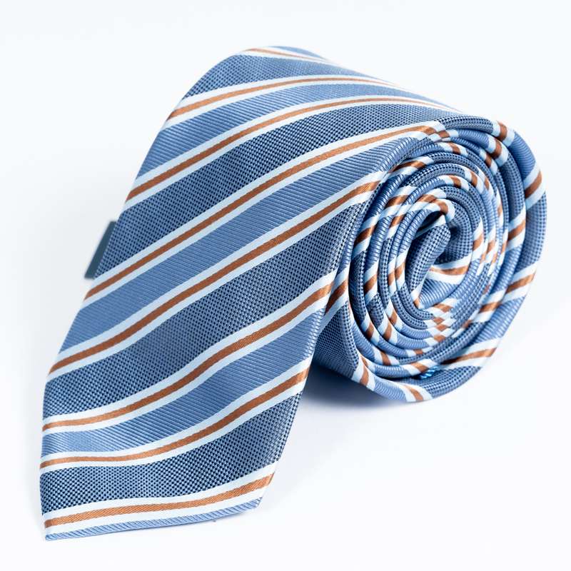 Blue Striped Tie-3
