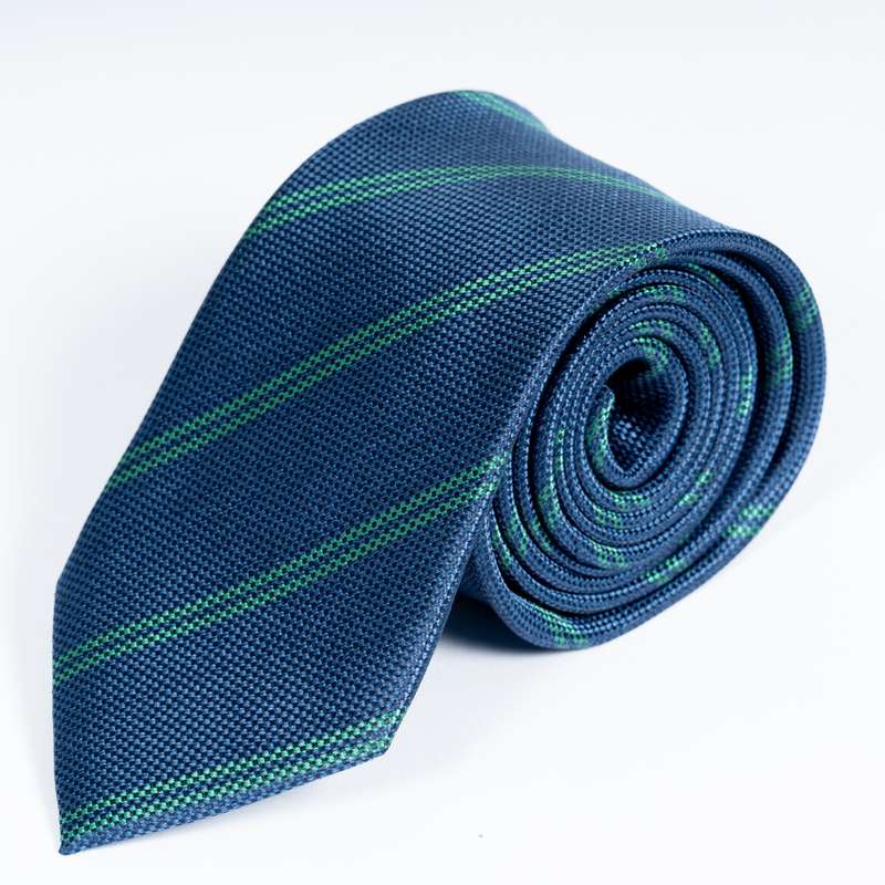 Navy Striped Tie-11