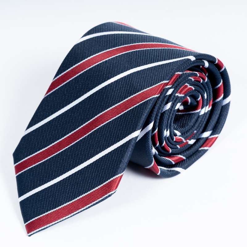 Navy Striped Tie-7
